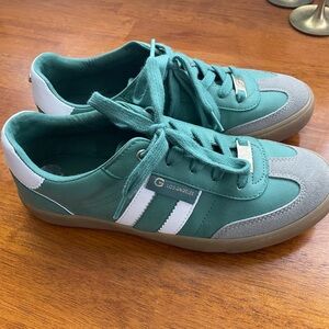 GBG Los Angeles Green  and White Sneakers